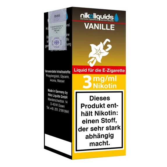 E-Liquid NIKOLIQUIDS Vanille 3 mg – Produktabbildung
