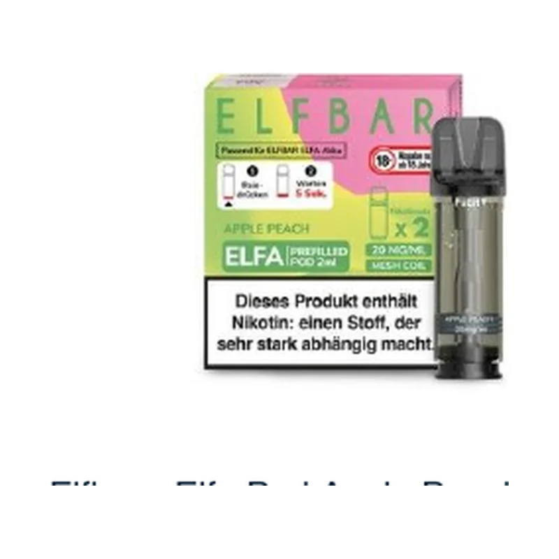 Elfbar - Elfa Pod Apple Peach 20mg/ml 2er – Produktabbildung