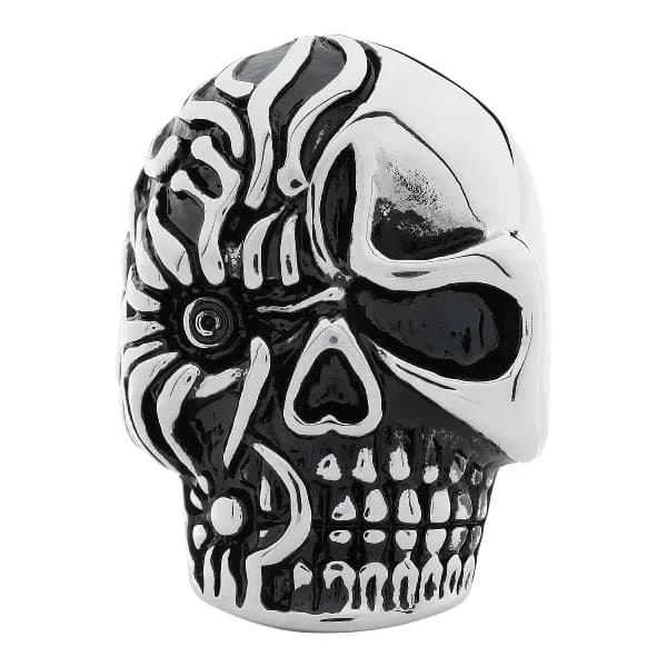 Ring ZIPPO Skull Edelstahl Gr. 58 2,3 x 3,3 x 0,5 cm 2006283 – Produktabbildung
