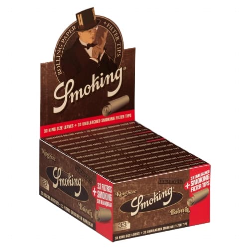 Smoking King Size Brown + Filter Tips – Einzelpackung – Produktabbildung