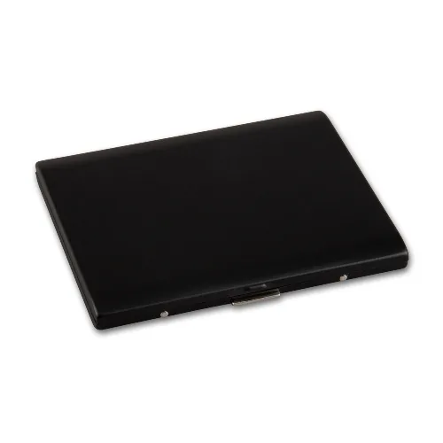 Zigarettenetui Metall 10er PEARL 100 mm schwarz mit Clip – Produktabbildung