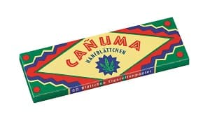 CANUMA by Rizla Hanfblättchen Zigarettenpapier 60 – Einzelpackung – Produktabbildung