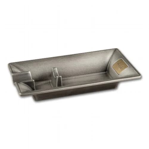 Cigarrenascher Metall chrom mit 1 Ablage 16x8.5 cm – Produktabbildung