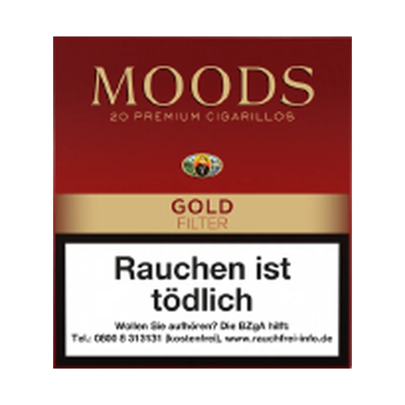 Dan. Moods Gold Filter 20er – Produktabbildung