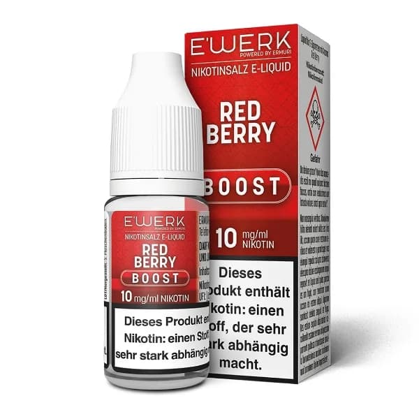 E-Liquid Nikotinsalz E'WERK Boost Red Berry 10mg – Produktabbildung