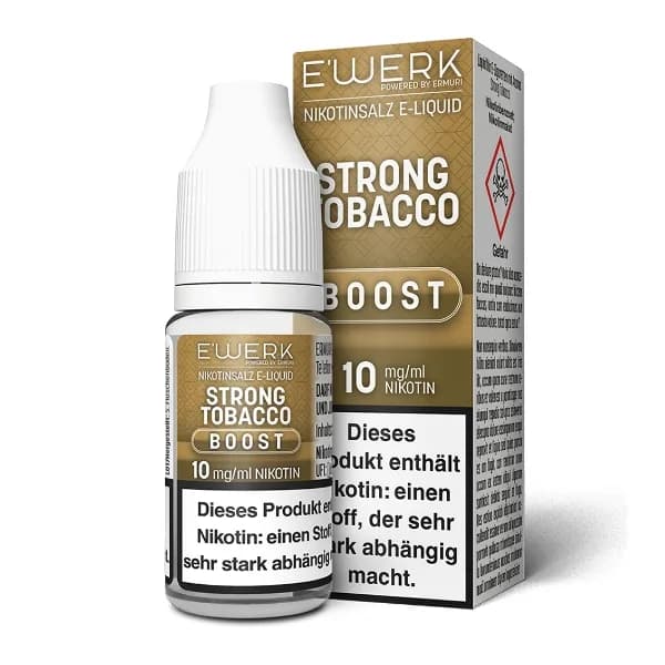 E-Liquid Nikotinsalz E'WERK Boost Strong Tobacco 10mg – Produktabbildung