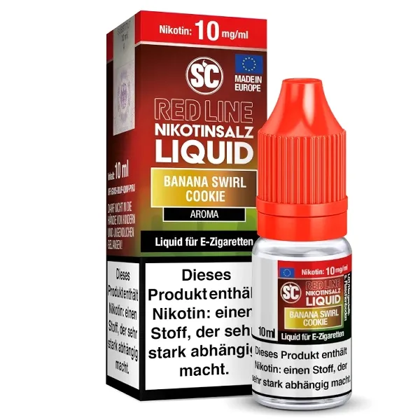 E-Liquid Nikotinsalz SC Red Line Banana Swirl Cookie 10mg – Produktabbildung