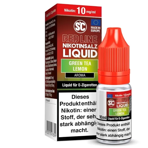 E-Liquid Nikotinsalz SC Red Line Green Tea Lemon 10mg – Produktabbildung