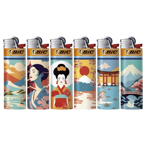 Einwegfeuerzeug Stein BIC Maxi Dreamy Japan Steller mit 50 Stück – Einzelpackung – Produktabbildung