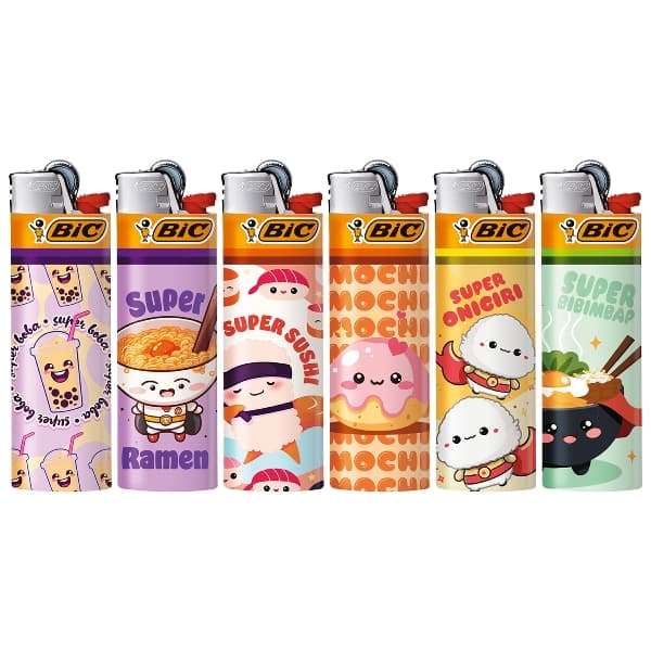 Einwegfeuerzeug Stein BIC Maxi Food Heroes Steller mit 50 Stück – Einzelpackung – Produktabbildung