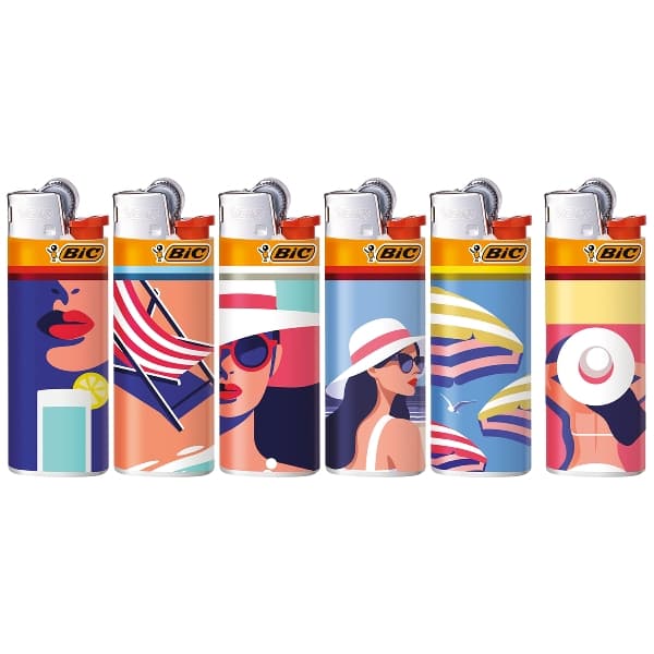 Einwegfeuerzeug Stein BIC Mini Chill Playa Steller mit 50 Stück – Einzelpackung – Produktabbildung