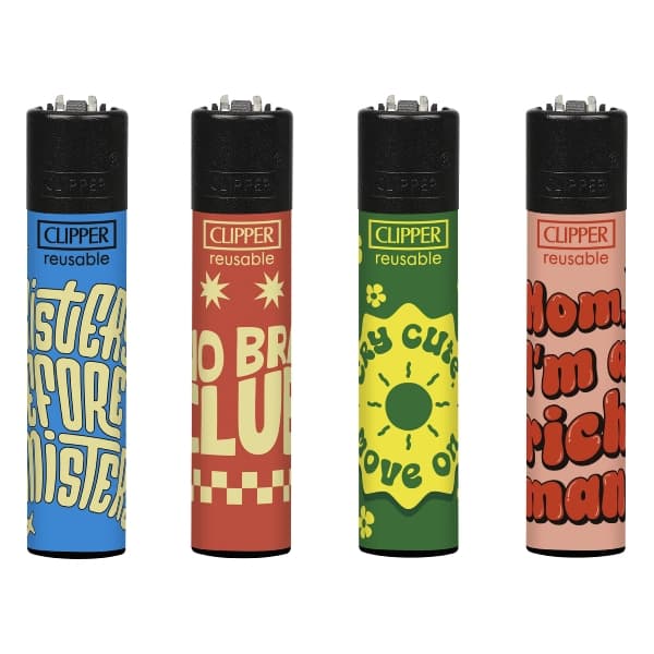 Einwegfeuerzeug Stein CLIPPER Girls Club Steller mit 48 Stück – Einzelpackung – Produktabbildung