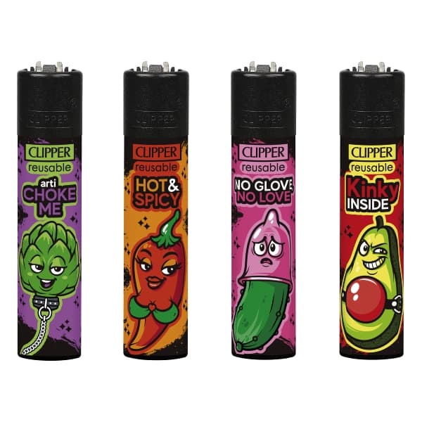 Einwegfeuerzeug Stein CLIPPER Porn Slogan 9 Steller mit 48 Stück – Einzelpackung – Produktabbildung