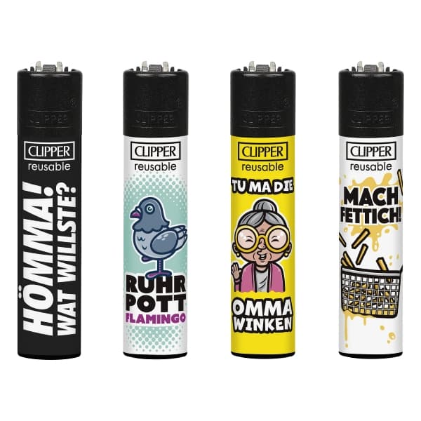 Einwegfeuerzeug Stein CLIPPER Ruhrpott – Einzelpackung – Produktabbildung