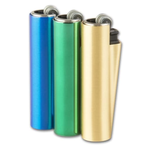 Einwegfeuerzeug Stein CLIPPER Solid Mix Metal Cover mit 30 Stück – Einzelpackung – Produktabbildung