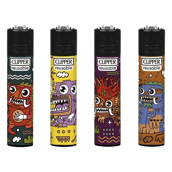 Einwegfeuerzeug Stein CLIPPER Weird Steller mit 48 Stück – Einzelpackung – Produktabbildung