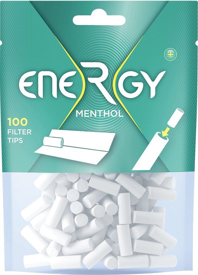 ENERGY+ Menthol Filter Tips 100 Filter pro Beutel – Einzelpackung – Produktabbildung
