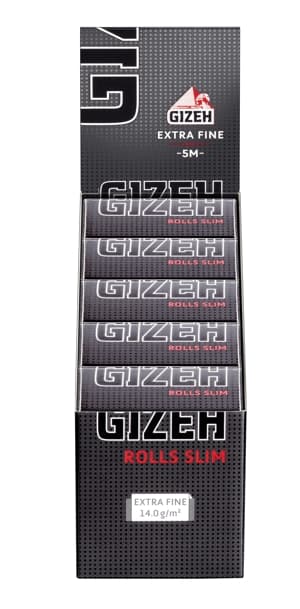 GIZEH Black Rolls Slim – Einzelpackung – Produktabbildung