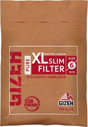 GIZEH Unbleached XL Slim Filter 120 – Einzelpackung – Produktabbildung