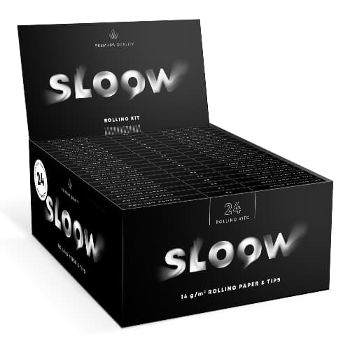 SLOOW Black Zigarettenpapier + Filter Tips 32 – Einzelpackung – Produktabbildung
