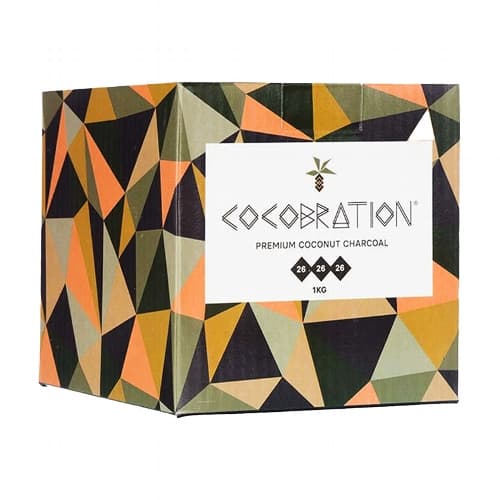 Wasserpfeifenkohle Kokosnuss COCOBRATION C26 1 kg – Einzelpackung – Produktabbildung