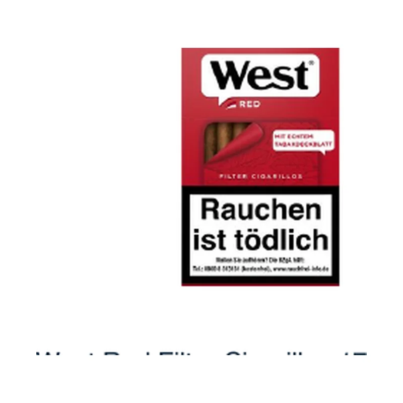 West Red Filter Cigarillos 17er – Produktabbildung