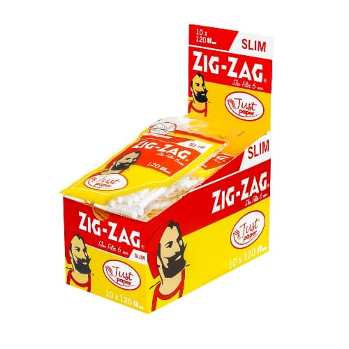 ZIG ZAG Slim Just Paper Filter 6mm 120 – Einzelpackung – Produktabbildung