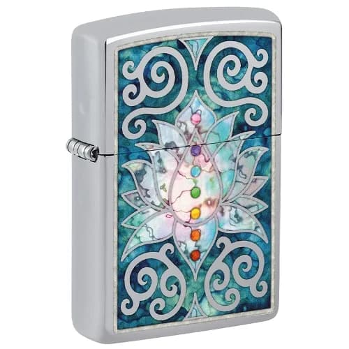 ZIPPO chrom poliert Lotus Flower Design 60006541 – Produktabbildung