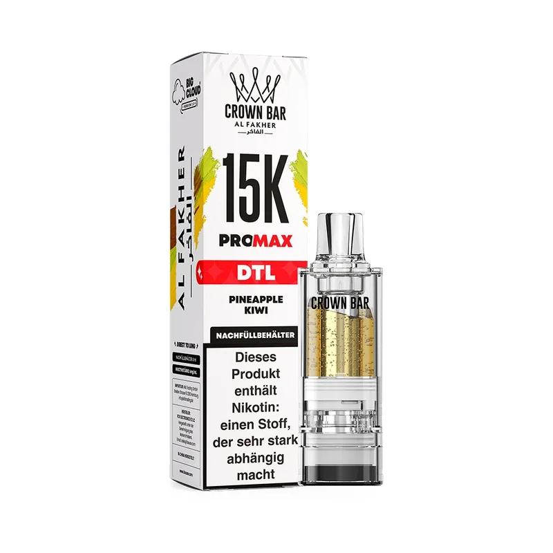 Al Fakher 15K V2 Pod 8ml – Pineapple Kiwi – Produktabbildung