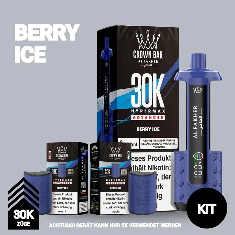 Al Fakher 30K Hypermax - Berry Ice – Produktabbildung