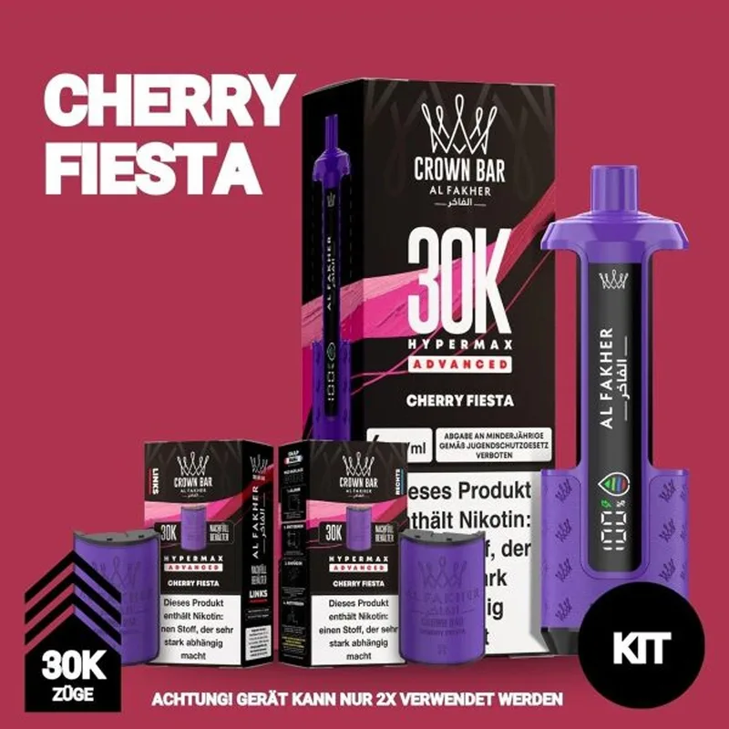 Al Fakher 30K Hypermax - Cherry Fiesta – Produktabbildung