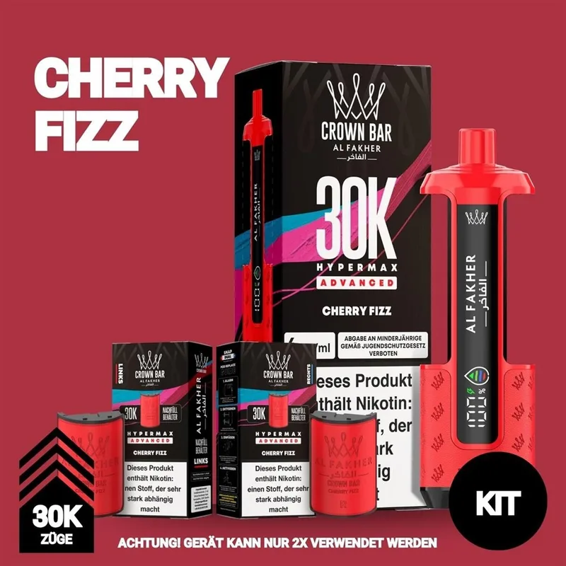 Al Fakher 30K Hypermax - Cherry Fizz – Produktabbildung