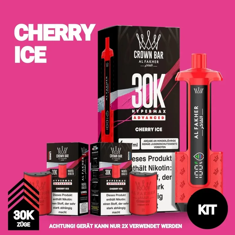 Al Fakher 30K Hypermax - Cherry Ice – Produktabbildung