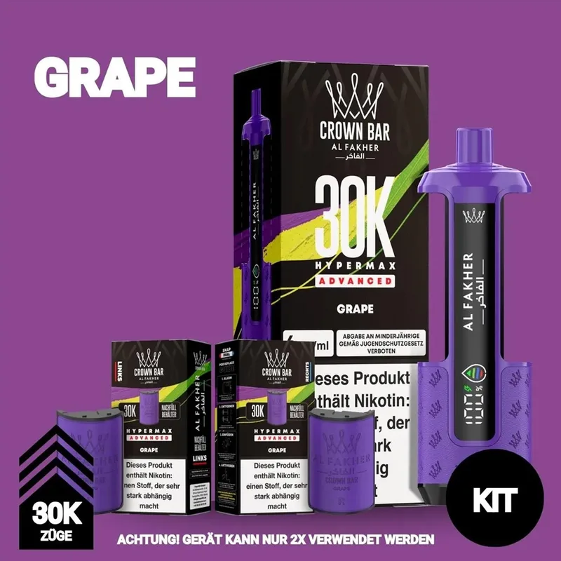 Al Fakher 30K Hypermax - Grape – Produktabbildung