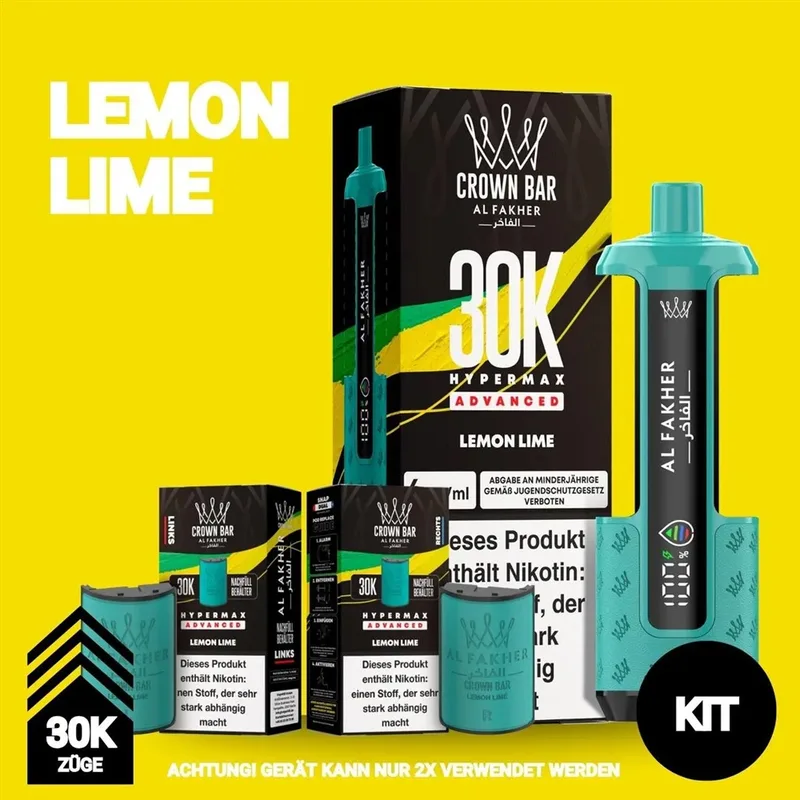 Al Fakher 30K Hypermax - Lemon Lime – Produktabbildung