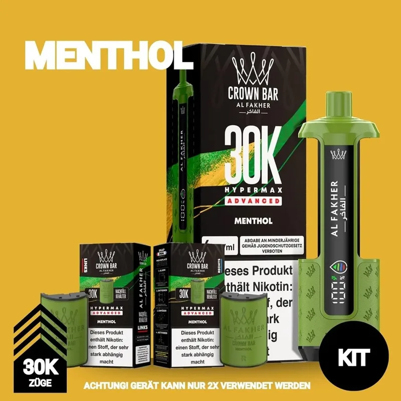 Al Fakher 30K Hypermax - Menthol – Produktabbildung