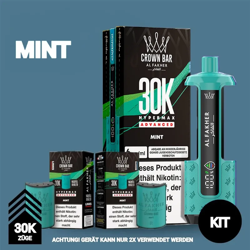 Al Fakher 30K Hypermax - Mint – Produktabbildung
