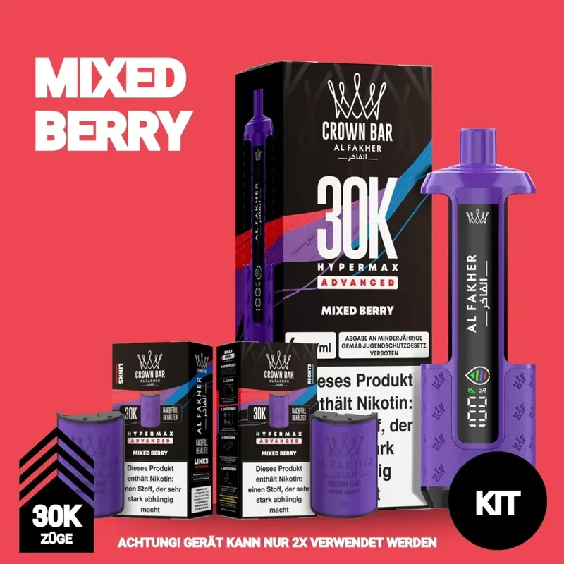 Al Fakher 30K Hypermax - Mixed Berry – Produktabbildung