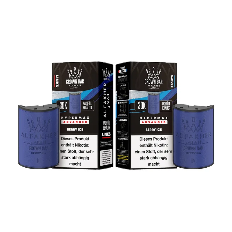 Al Fakher 30K Hypermax Tank Set - Berry Ice – Produktabbildung