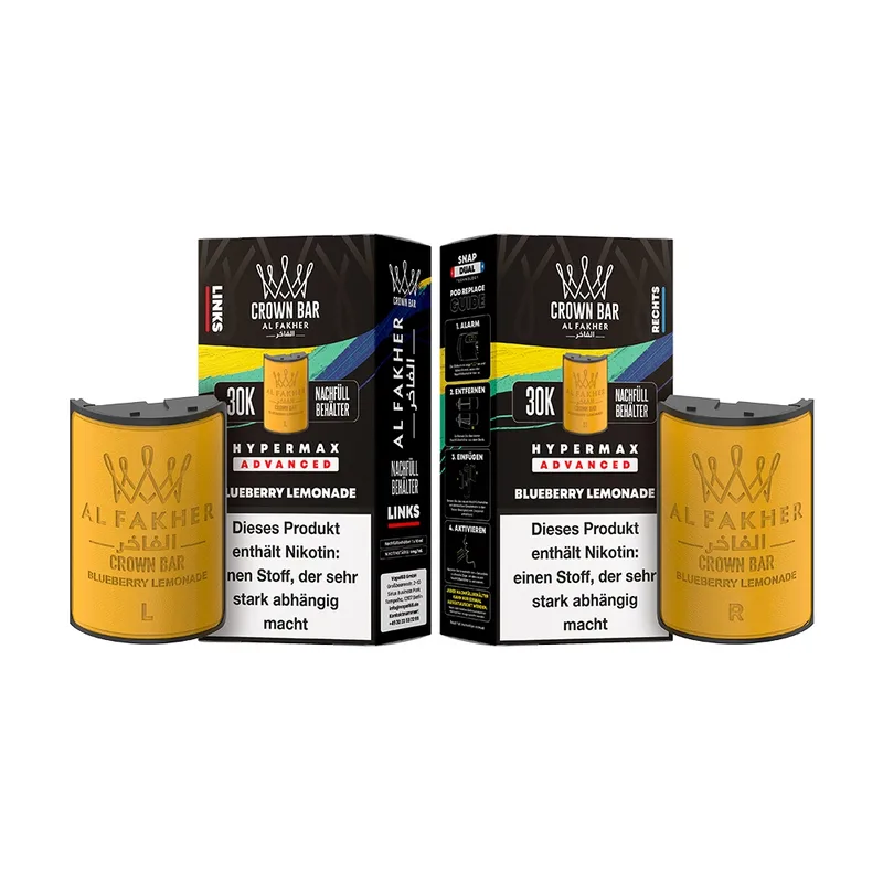 Al Fakher 30K Hypermax Tank Set - Blueberry Lemonade – Produktabbildung