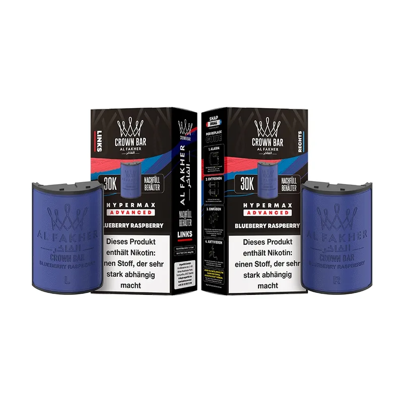 Al Fakher 30K Hypermax Tank Set - Blueberry Raspberry – Produktabbildung