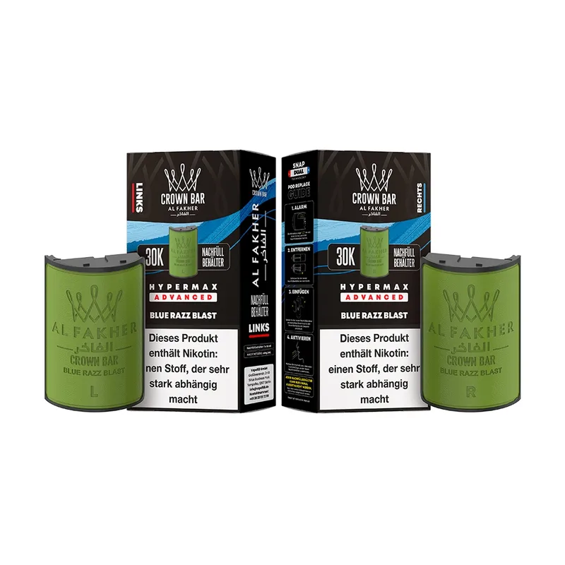 Al Fakher 30K Hypermax Tank Set - Blueberry Razz Blast – Produktabbildung