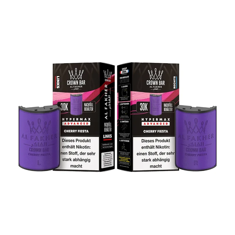 Al Fakher 30K Hypermax Tank Set - Cherry Fiesta – Produktabbildung