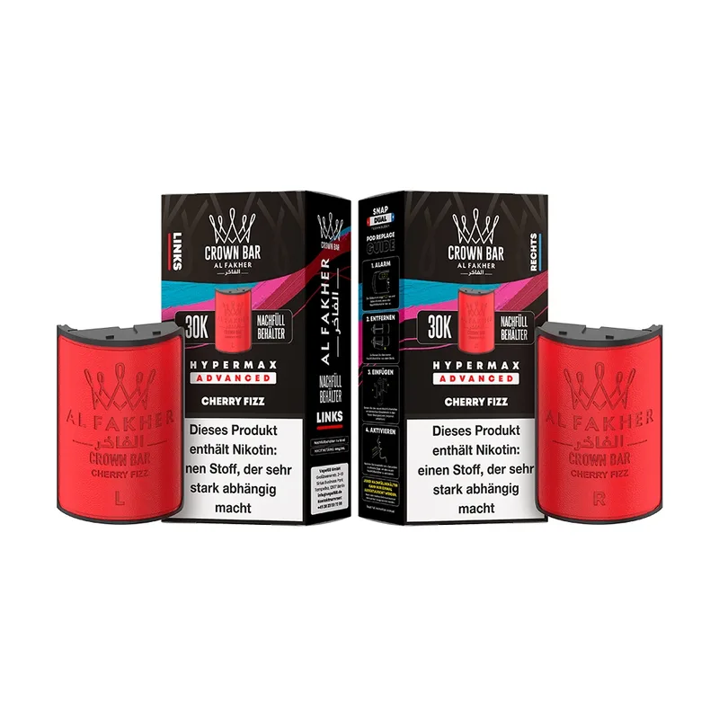 Al Fakher 30K Hypermax Tank Set - Cherry Fizz – Produktabbildung