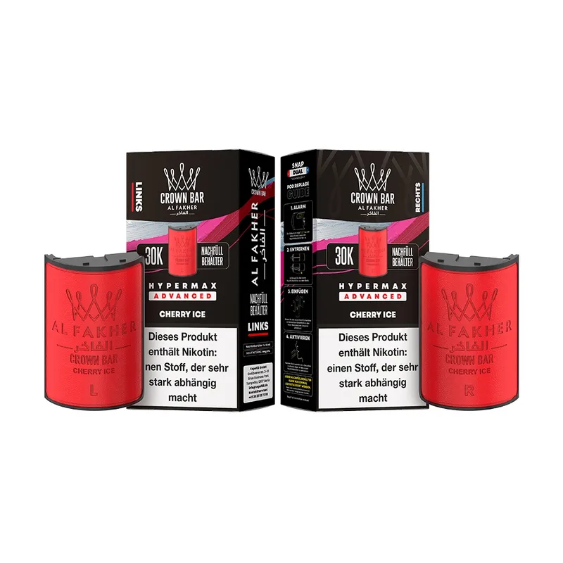 Al Fakher 30K Hypermax Tank Set - Cherry Ice – Produktabbildung