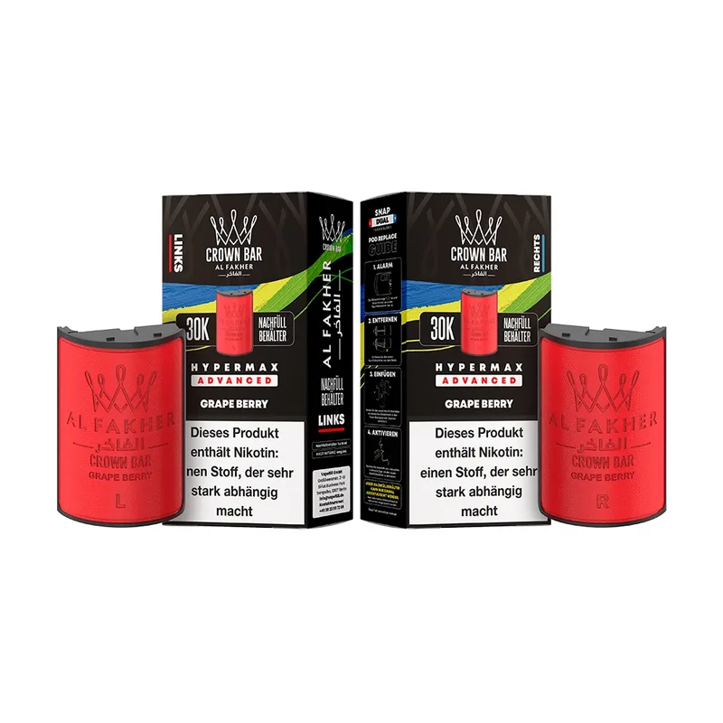 Al Fakher 30K Hypermax Tank Set - Grape Berry – Produktabbildung
