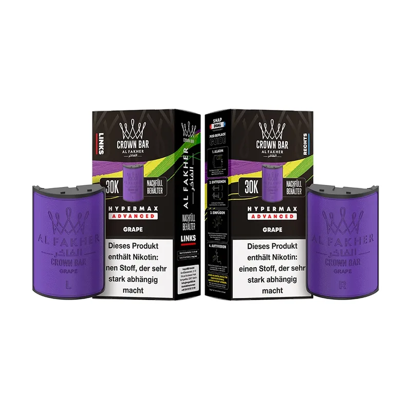 Al Fakher 30K Hypermax Tank Set - Grape Mint – Produktabbildung