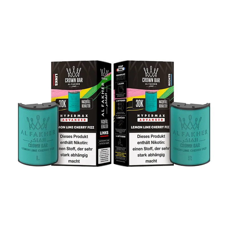 Al Fakher 30K Hypermax Tank Set - Lemon Lime Cherry Fizz – Produktabbildung
