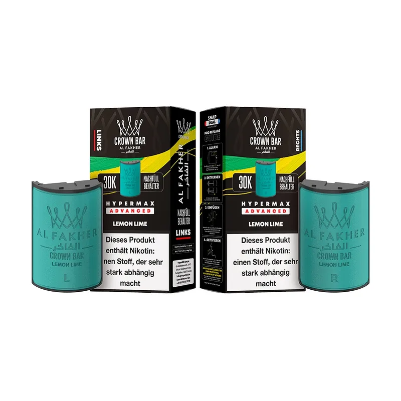 Al Fakher 30K Hypermax Tank Set - Lemon Lime – Produktabbildung