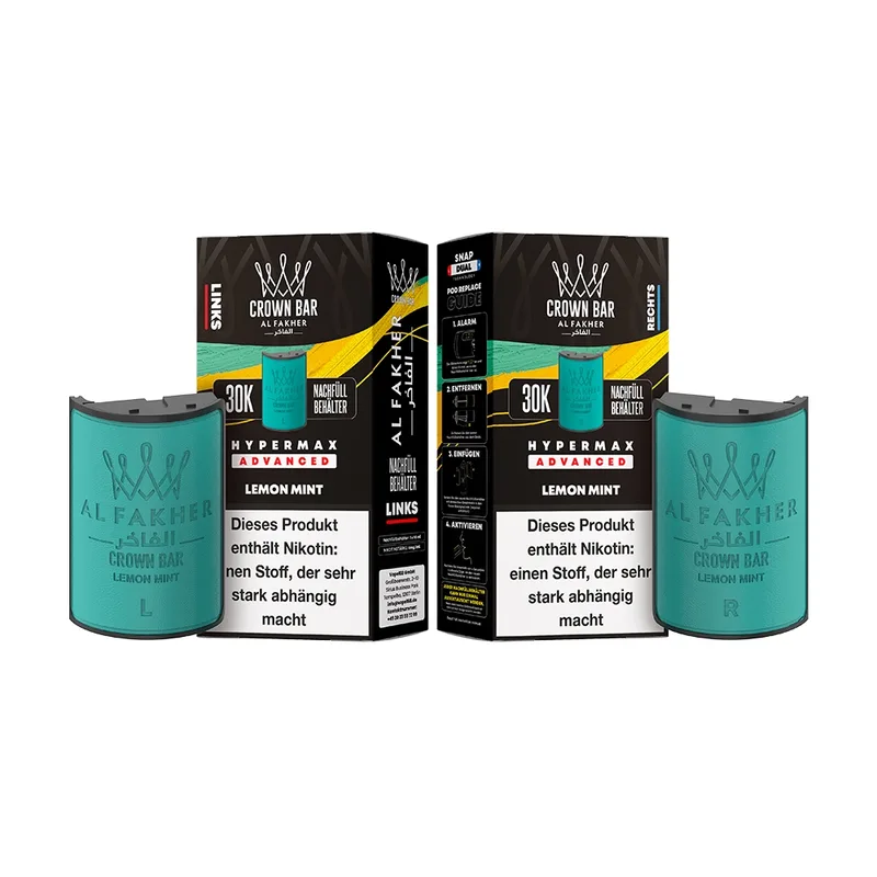 Al Fakher 30K Hypermax Tank Set - Lemon Mint – Produktabbildung